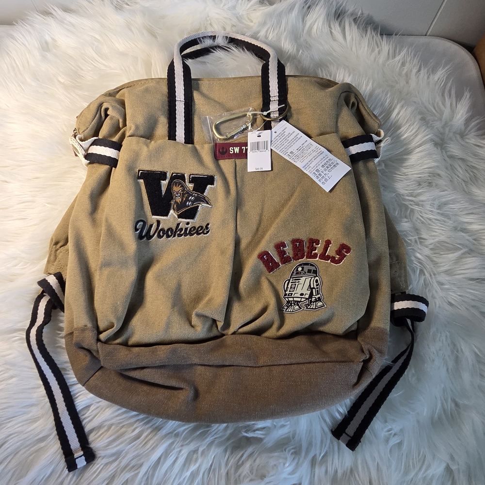 Star Wars Tan Canvas Wookiees & Rebels Backpack/Tote